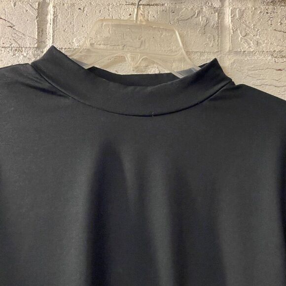 Climate Right By Cuddlduds Mock Neck Top Black Long Sleeve Stretch Plus XXL - Picture 2 of 10
